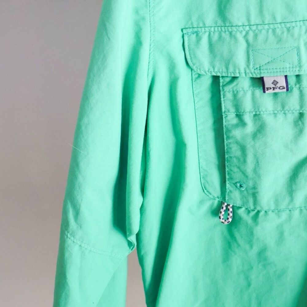 Columbia Women's PFG Bahama Long Sleeve Shirt Large Mint Green - Picture 4 of 5